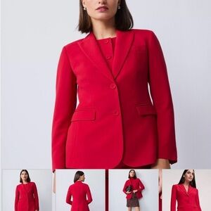 Ann Taylor Vibrant Red Blazer